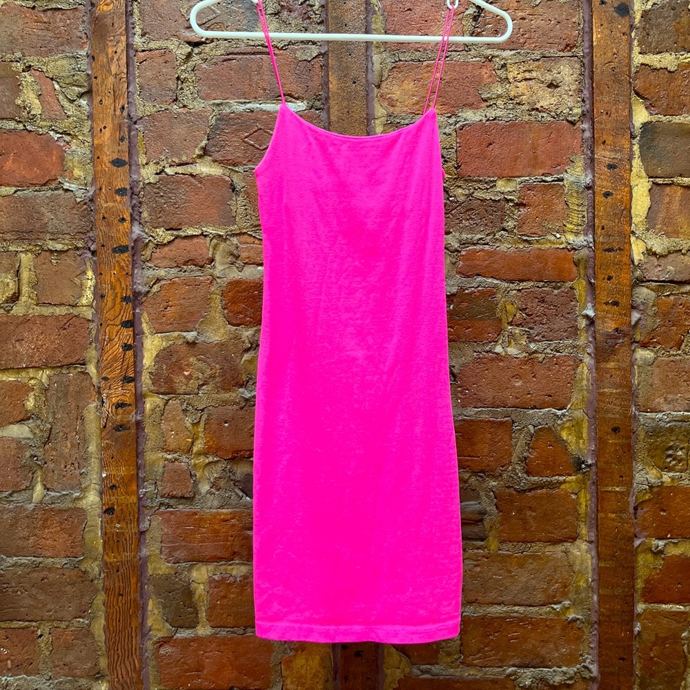 Barbie pink bodycon dress. Medium!